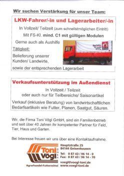 LKW-Fahrer gesucht